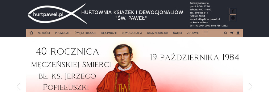 HURTOWNIA KSIĄŻEK I DEWOCJONALIÓW ŚW. PAWEŁ